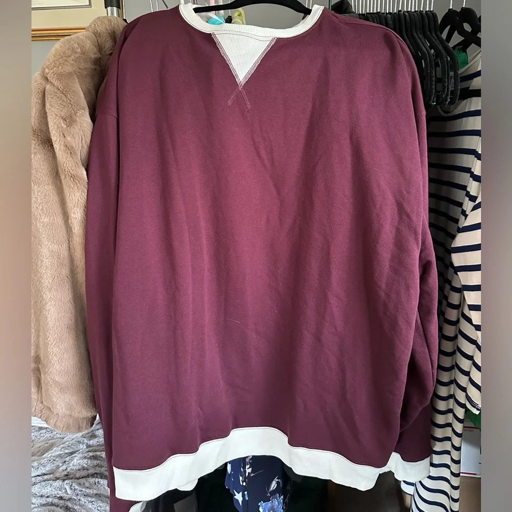 Free People classic crew, color block sweatshirt, size XL, NWT